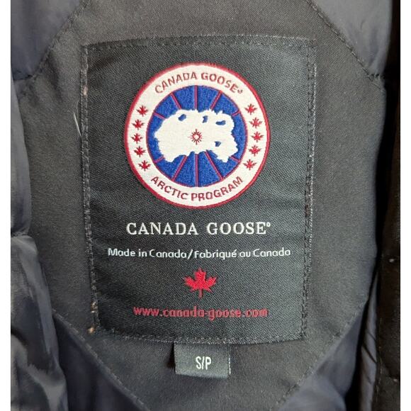 Canada Goose Kensington Parka Jacket Black Small Fur Hood Down Insulated Coat - Picture 6 of 7